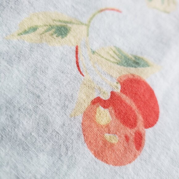 Vintage Soft Pistachio Green + Cherry Sheer Light Bath Sauna Spa Robe - Picture 3 of 7